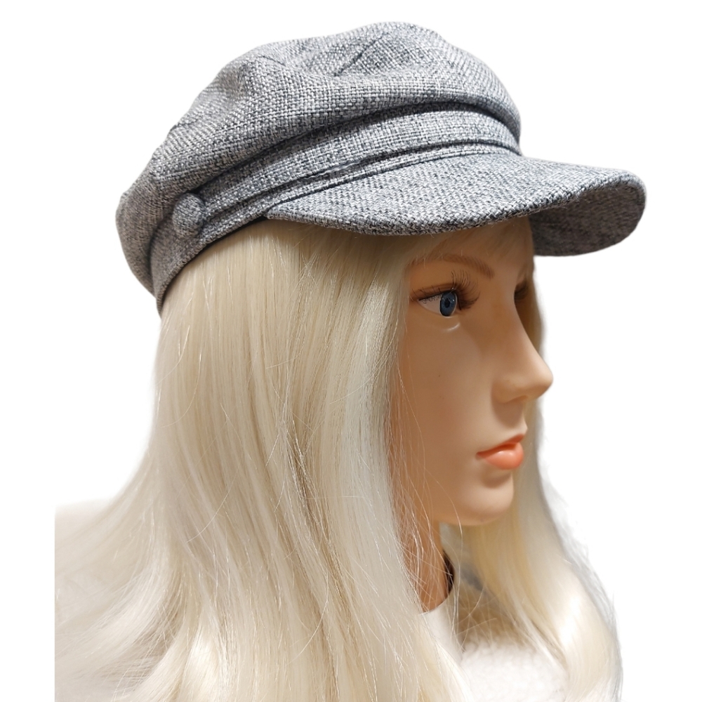 Captain/Military Style Hat - Light Gray